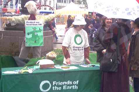 Scarecrow against GM in Nottingham